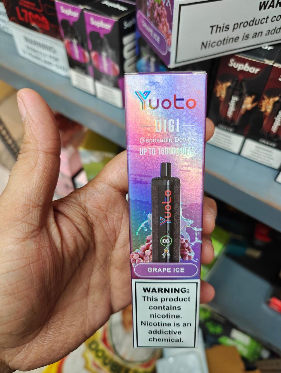 YUOTO DIGI 15000 PUFFS 50MG |DISPOSABLE VAPE | INDIA